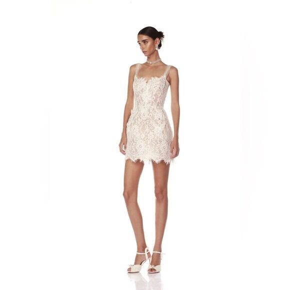 NEW BRONX AND BANCO Colette Lace Mini Dress, wedding bridal dress - Picture 2 of 16